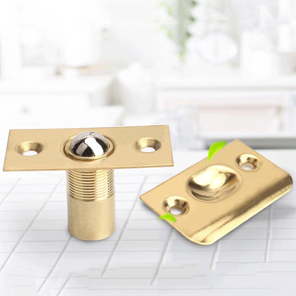 Stainless Steel Roller Ball Catch Lock Door Cupboard Spring Latch Brass