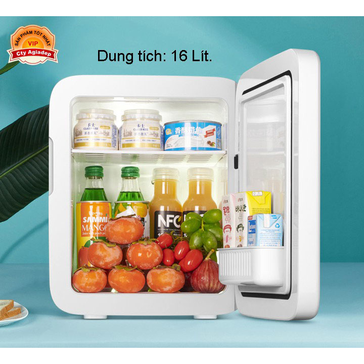 Tủ lạnh mini Kemin 16L xe hơi oto trong nhà đều được trữ sữa mỹ phẩm v.v