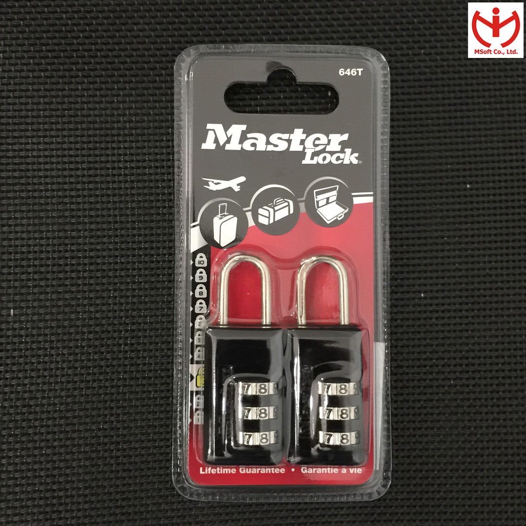 Bộ 2 khóa vali Master Lock 646T - MSOFT