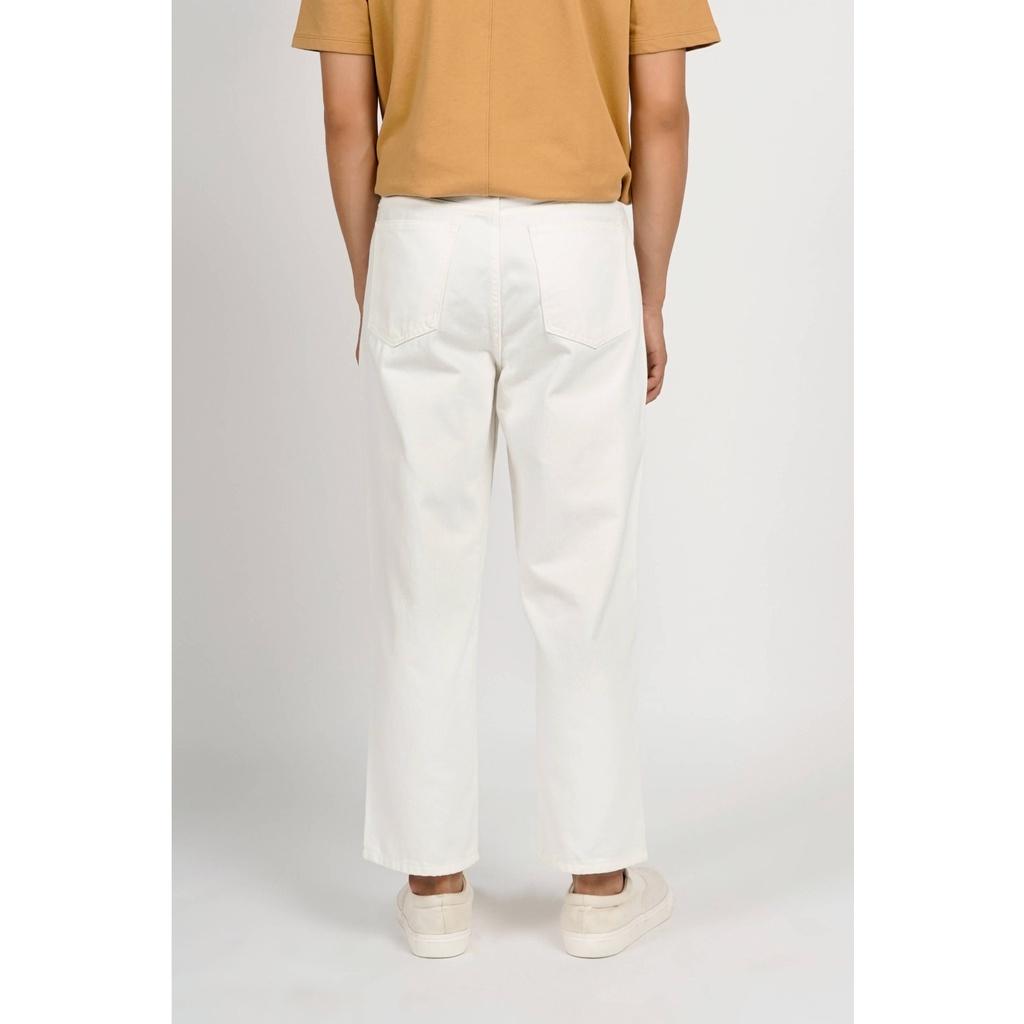 QUẦN JEAN TRƠN COTTON (2 màu TRẮNG / ĐEN) FORM STRAIGHT - 10S21DPA029 | LASTORE MENSWEAR