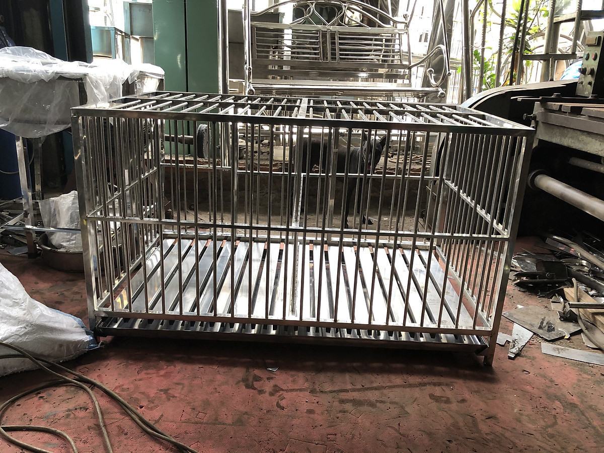 Chuồng chó Inox Juno Sofa KT Không có mái che