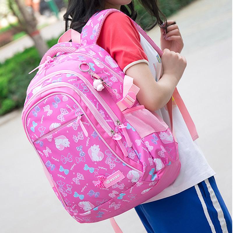 Set 3 Chống Thấm Nước Cho Bé Học Túi Cho Bé Gái In Hình Học Ba Lô Mới Túi Du Lịch Schoolbag Túi Sách Trẻ Em Mochila