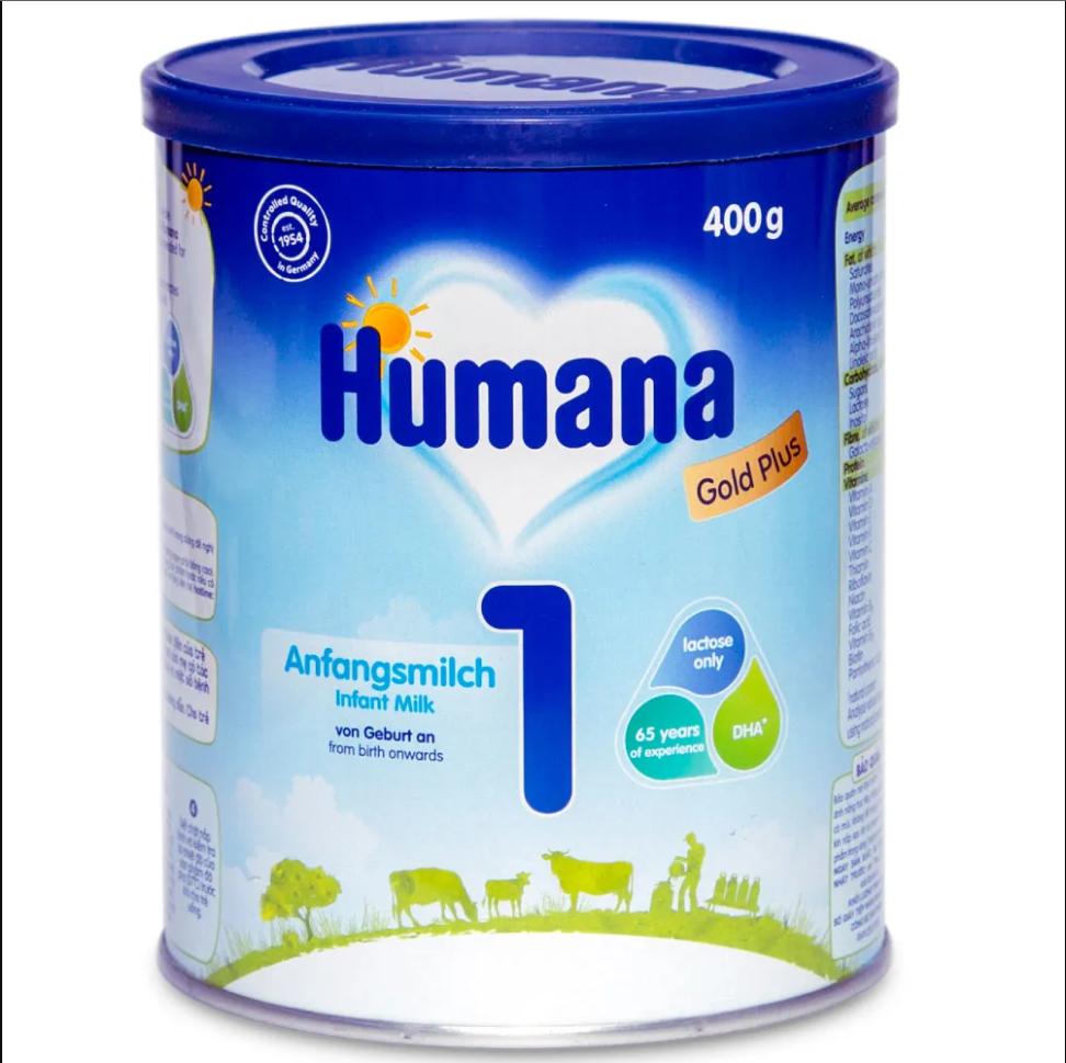 (Mua 1 Tặng 4) Sữa Bột Công Thức Dành Cho Trẻ Humana Gold Plus 1 (400g) - Nhập Khẩu Từ Đức - Date 17/02/2024