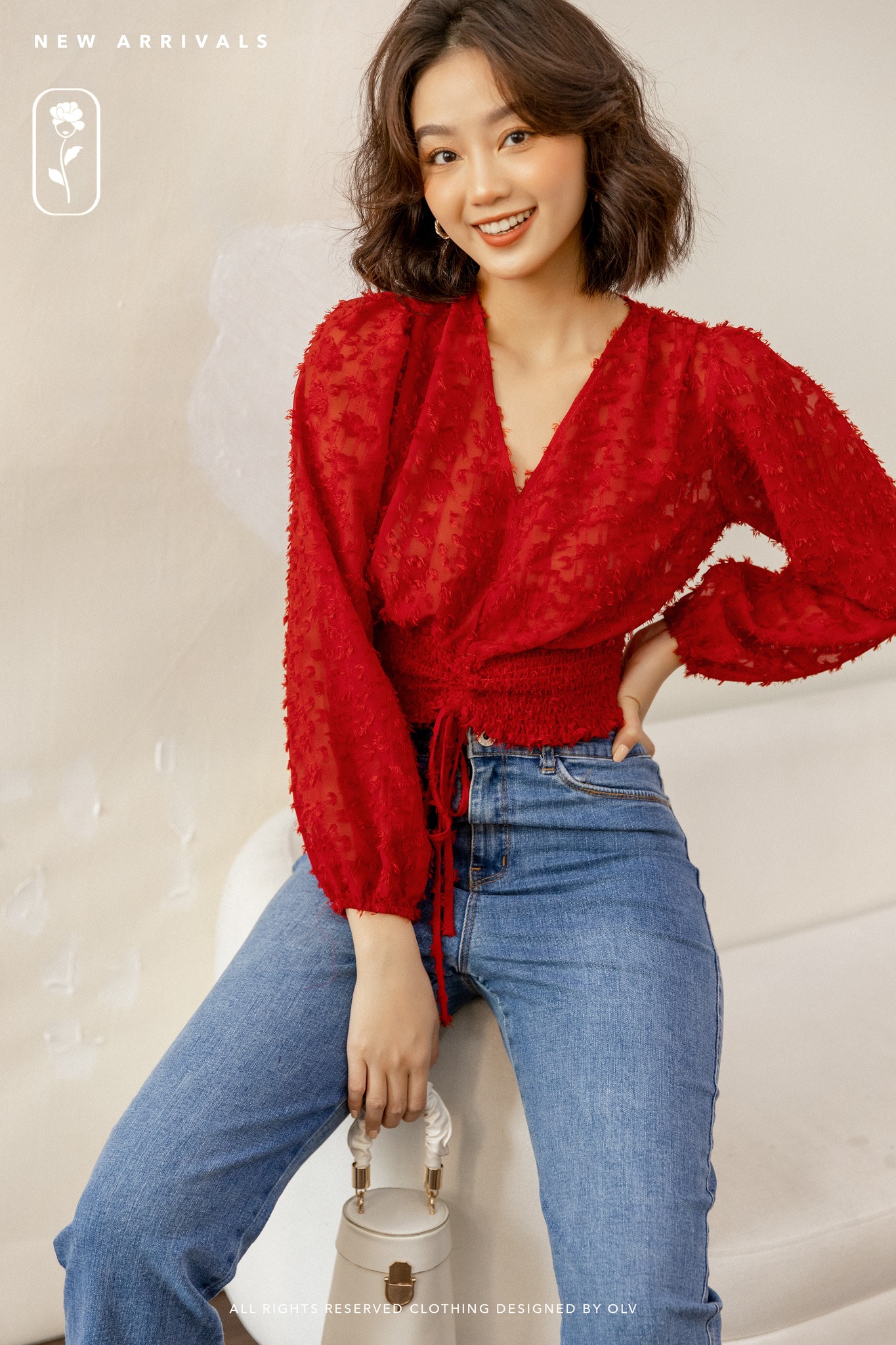 OLV - Áo Bonnie Top in Red