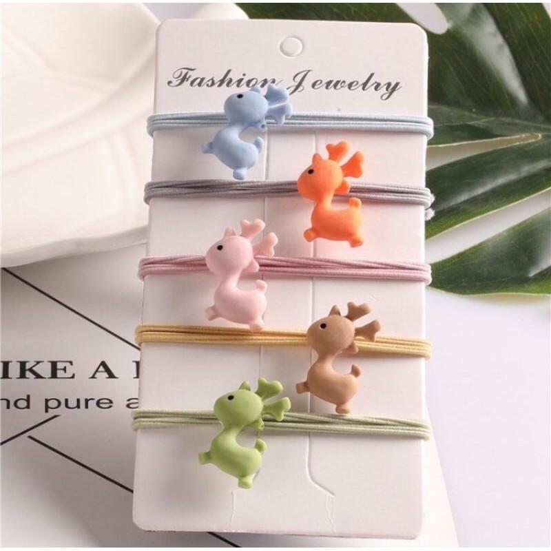 Dây cột tóc, dây chun buộc tóc cute nhiều màu phong cách HQ