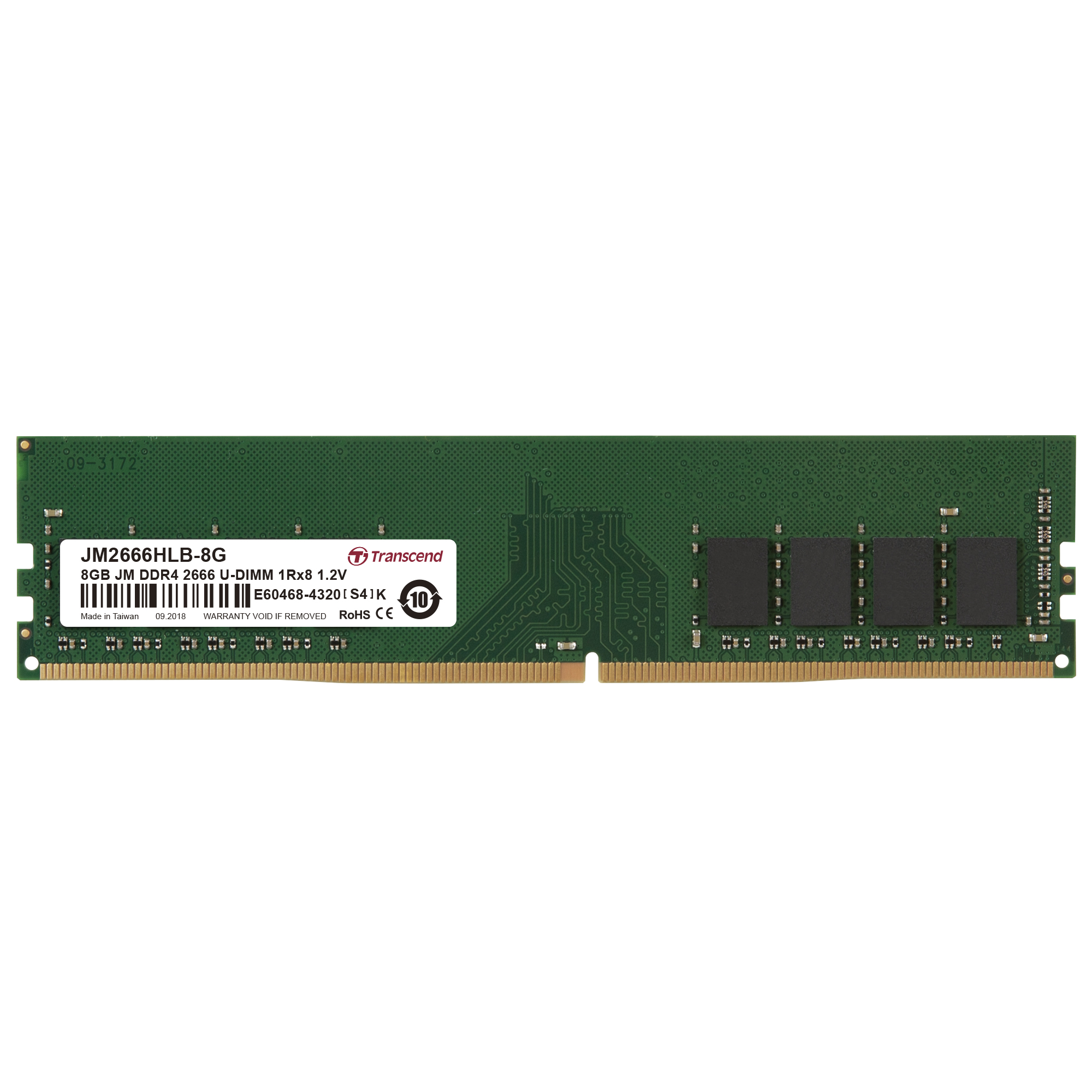 RAM PC Transcend 8GB JM DDR4 2666Mhz 1Rx8 (1Gx8)x8 CL19 1.2V Transcend - Hàng Chính Hãng