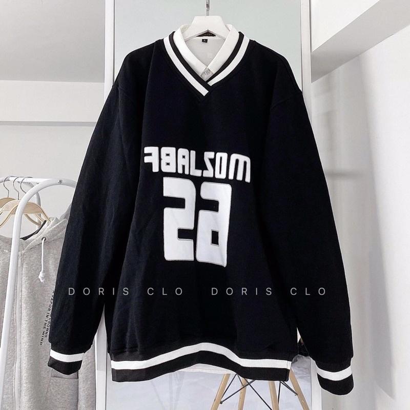 Áo Sweater Nỉ Cổ Tim Số 62 Form Rộng Unisex Phong Cách Ulzzang Chất Nỉ Ngoại