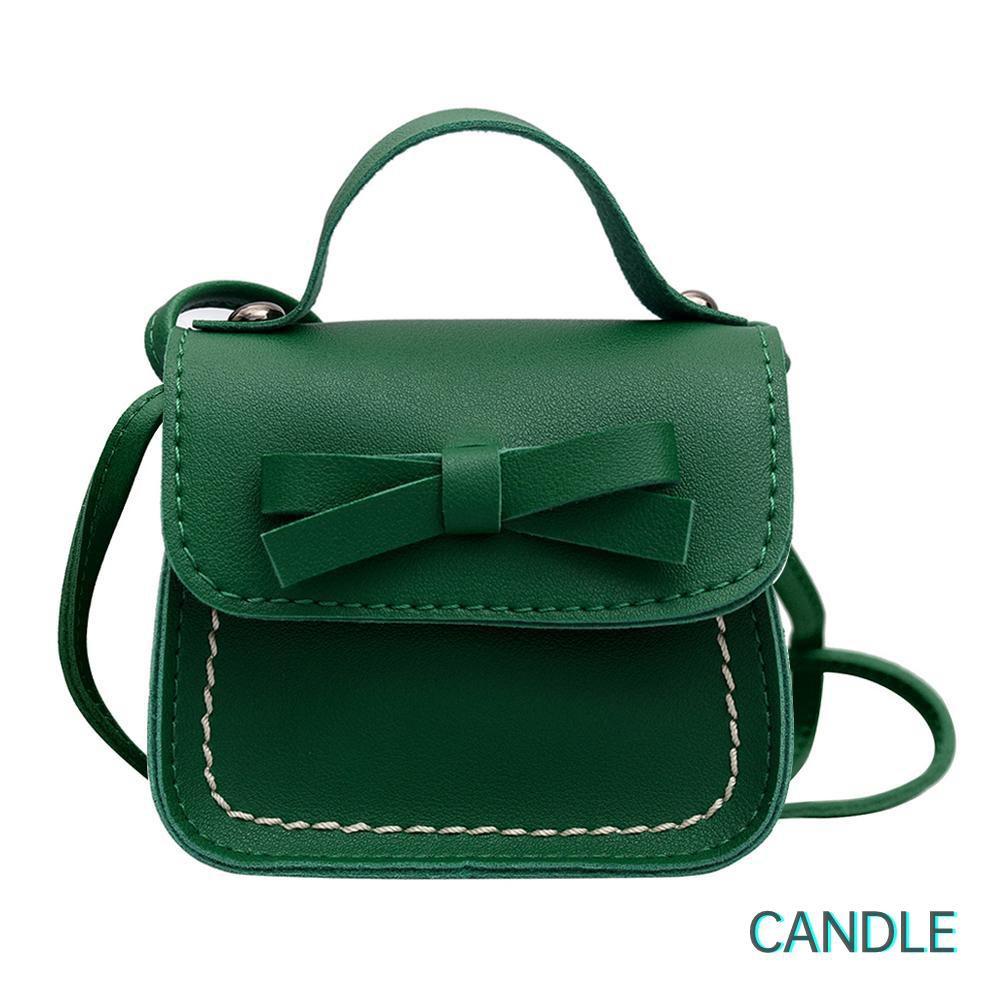 Túi Đeo Chéo Da Pu Phối Nơ Xinh Xắn Cho Bé Gái