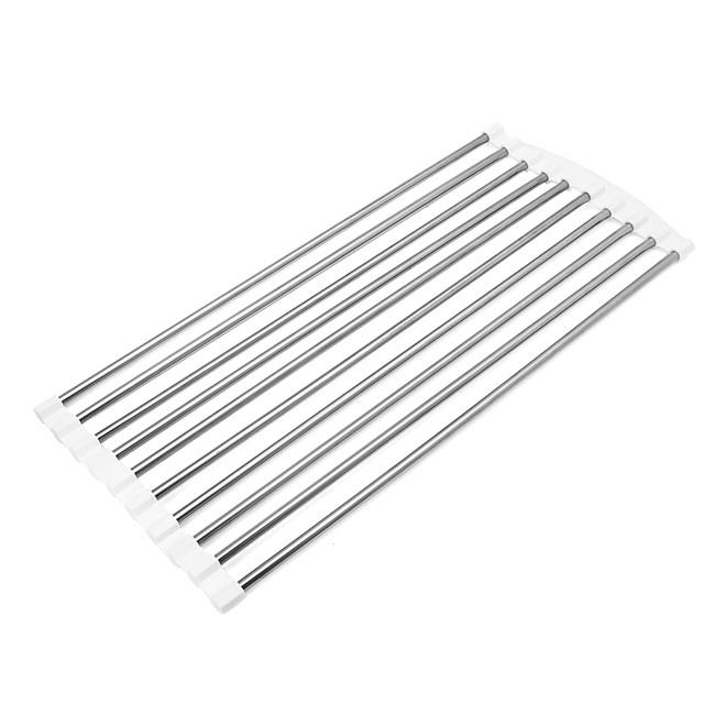 Tấm inox tiện lợi gác bồn rửa úp chén, ly, trái cây, rau, củ, quả