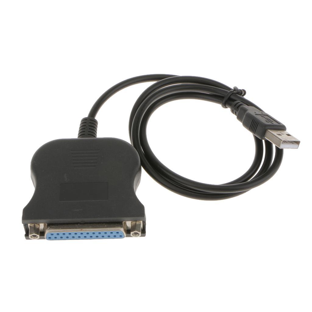 1Piece USB Parallel Printer Cable DB 25 LPT Connector adapter Wire