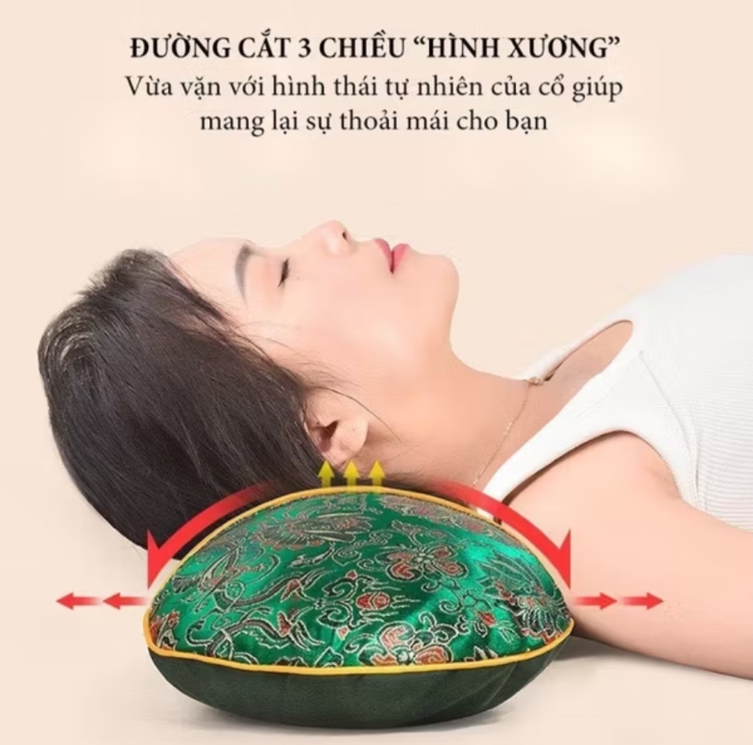 GỐI NGÃI CỨU XÔNG BẤM ĐIỆN CẢI THIỆN SỨC KHỎE CHO GIẤC NGỦ NGON MẪU MỚI