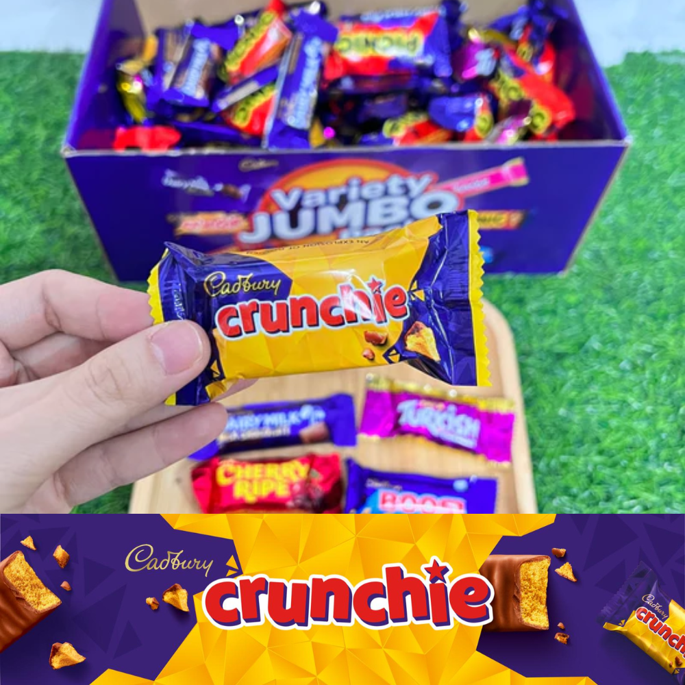 Socola thanh Cadbury Variety Jumbo  hỗn hợp 6 vị 1.56kg (110 thanh) Úc - Giúp bổ sung dinh dưỡng, khoáng chất và năng lượng - OZ Slim Store