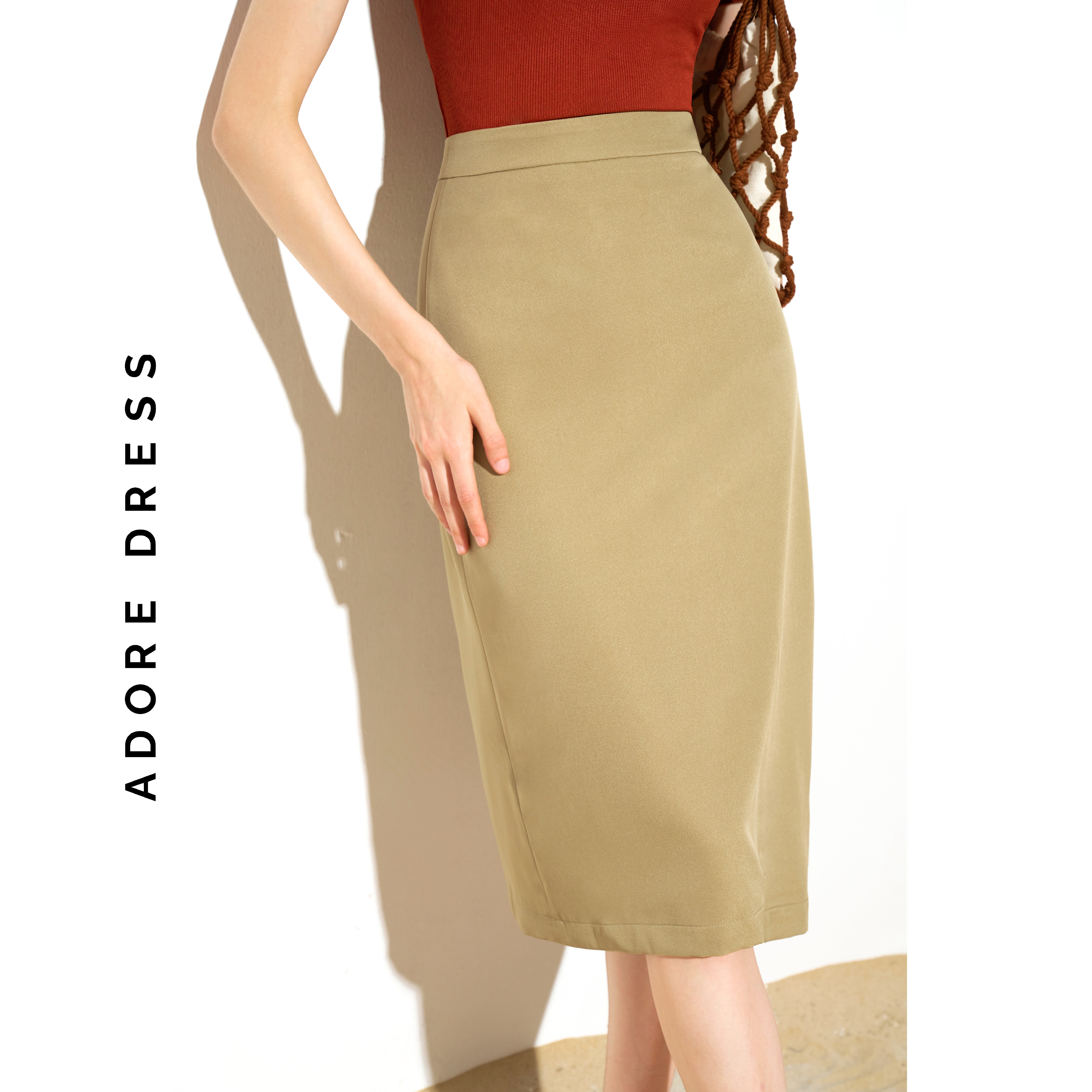 Chân váy Midi skirts official style tuytsy trơn 313SK2022 ADORE DRESS
