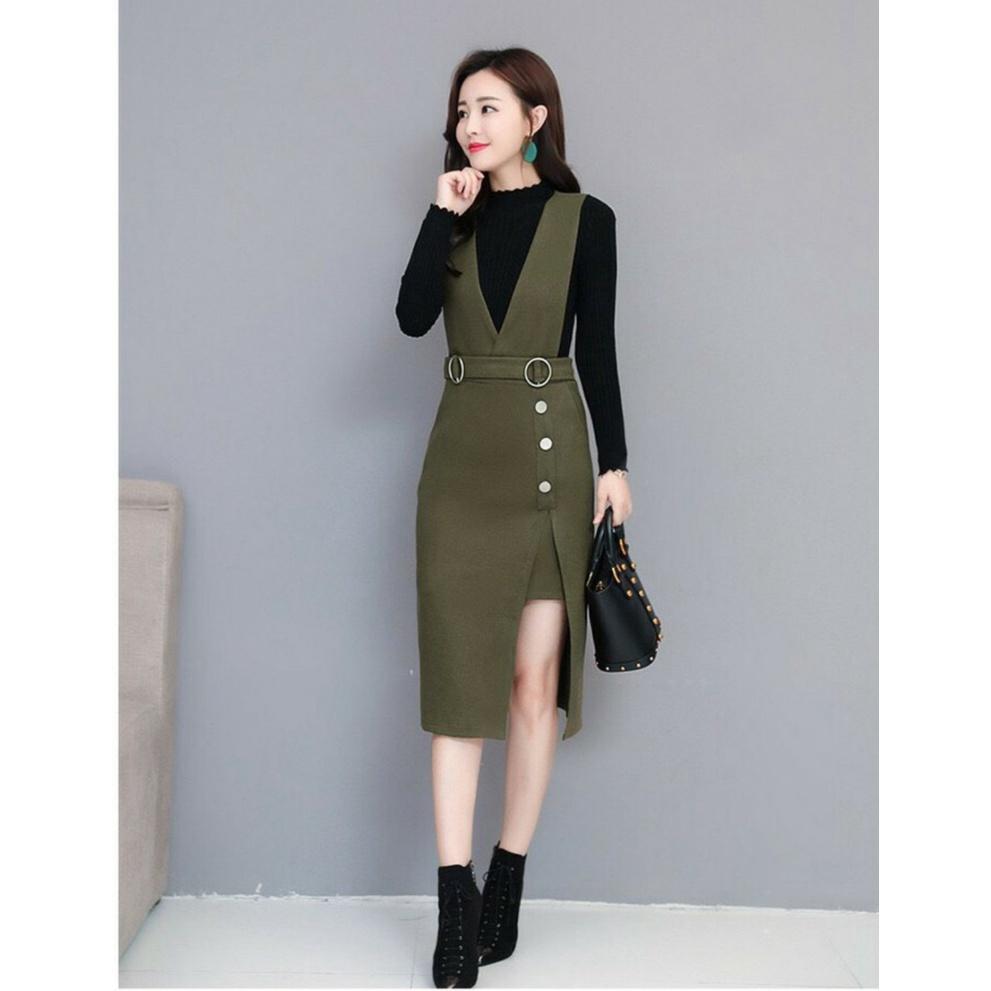 Set yếm thu đông siêu sang chảnh DÀI tôn dáng cực xinh cho các nàng THỜI TRANG GU FASHION