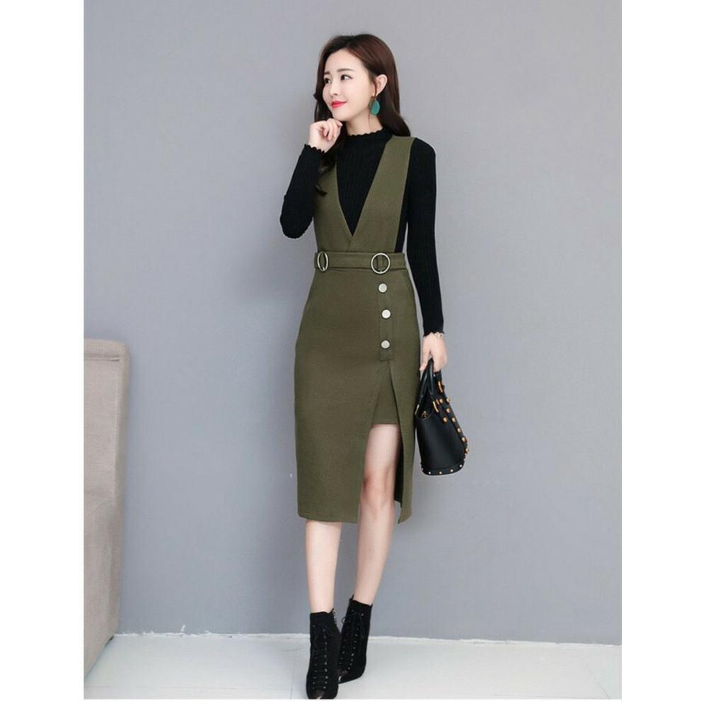 Set yếm thu đông siêu sang chảnh DÀI tôn dáng cực xinh cho các nàng KB FASHION