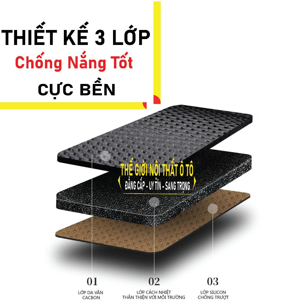 Thảm taplo kia rio đời 2007 đến 2023 chống nắng da vân gỗ,da cacbon cao cấp chuẩn form mới nhất