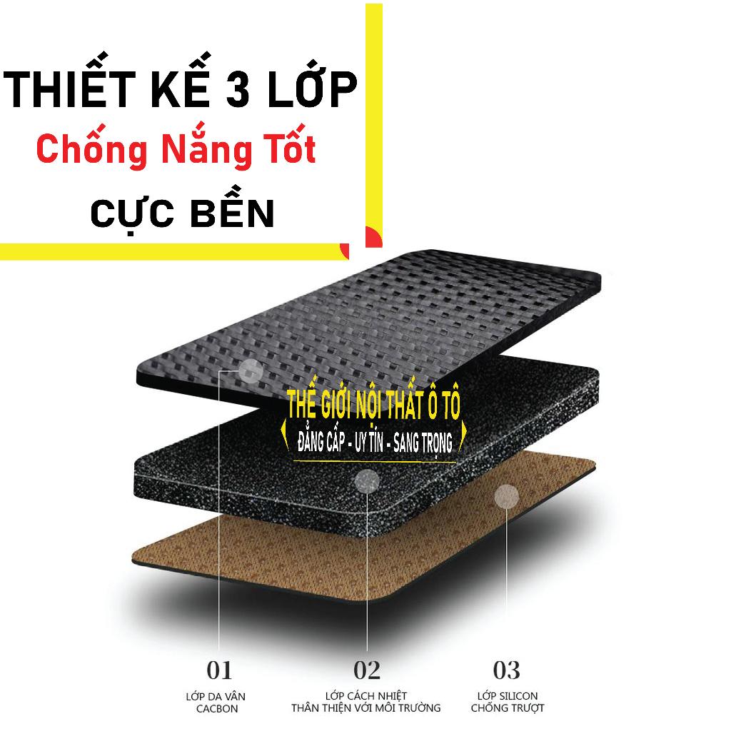 Thảm taplo toyota vios đời 2004 đến 2023 da cacbon,da vân gỗ, tuyết nhung chống nắng cao cấp