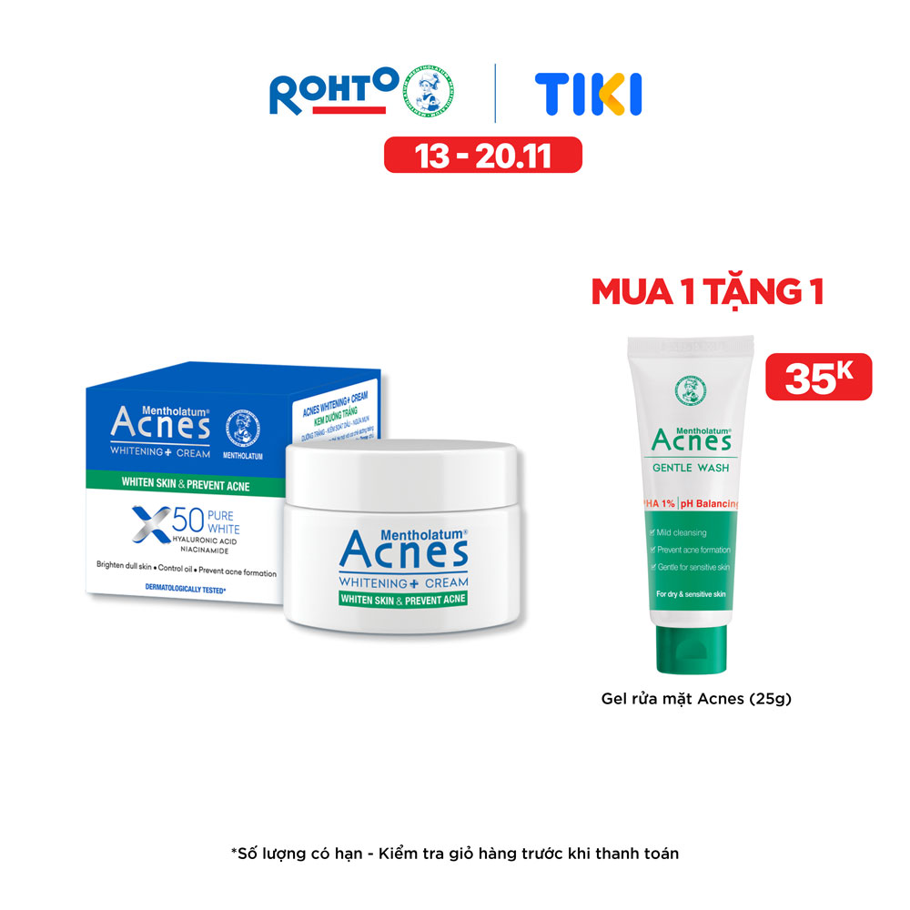 Kem Dưỡng Trắng Acnes Whitening+ Cream 50g