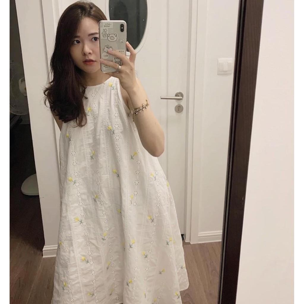 YẾM ĐẦM 2 LỚP XÒE THÊU HOA-hình thật shop chụp