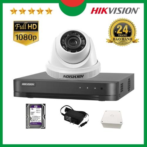 Trọn bộ Camera quan sát Hikvision 1/2/3/4 mắt 2MP, Kèm ổ cứng HDD 1TB. Hàng chính hãng