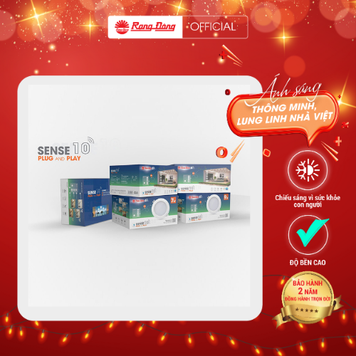 Combo chiếu sáng thông minh gồm 4 đèn Downlight AT16.RM 90/7W và 1 bảng điều khiển không dây