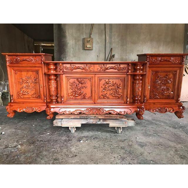 Kệ Tivi Cột Nho Gỗ Hương Đá