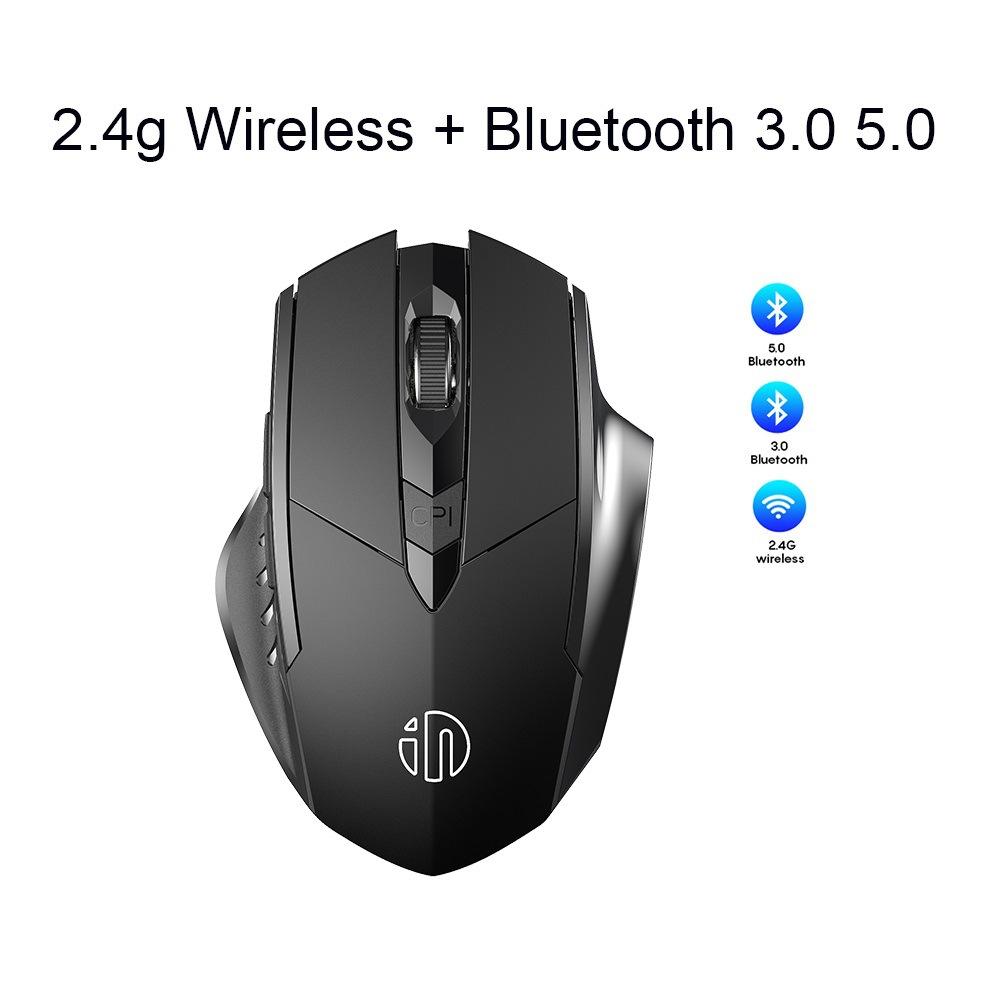 Không Dây 2.4 GHz Công Thái Chuột 1600 DPI USB Thu Quang Bluetooth-Tương Thích 3.0 4.0 5.0 Máy Tính Chơi Game Tắt Tiếng chuột