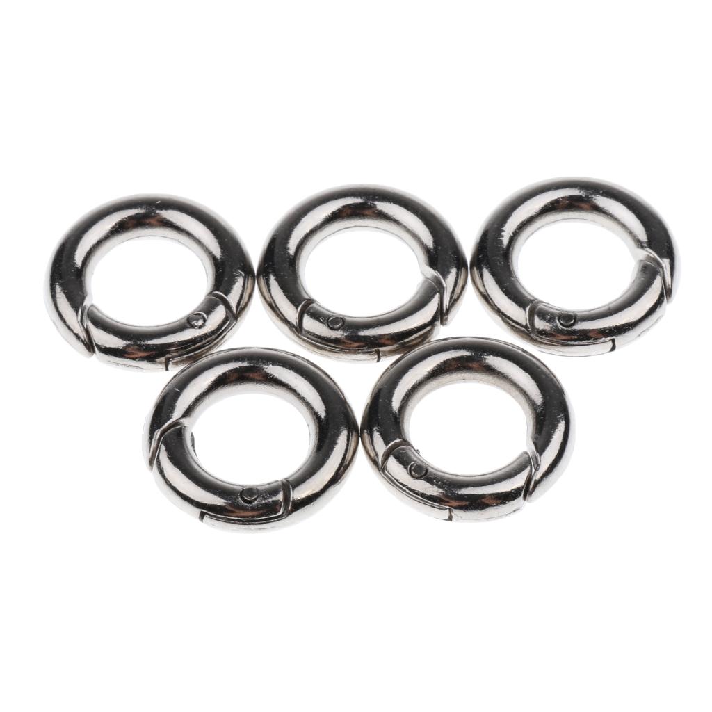 5 Miếng Vòng đẩy Cổng Chụp Móc Lò Xo Móc Chìa Khóa Lò Xo Carabiner