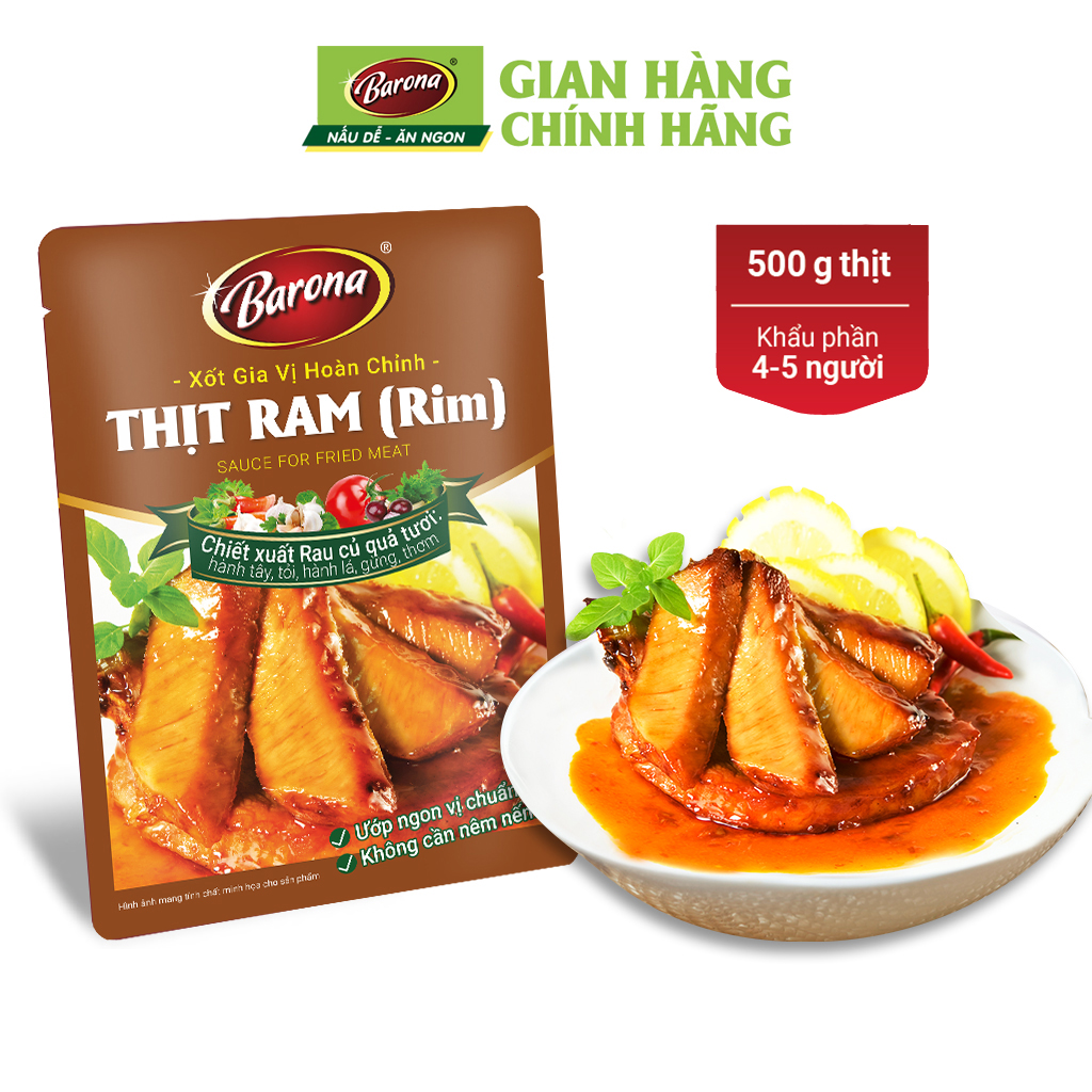 Xốt Gia Vị Hoàn Chỉnh BARONA - Thịt Ram 80g