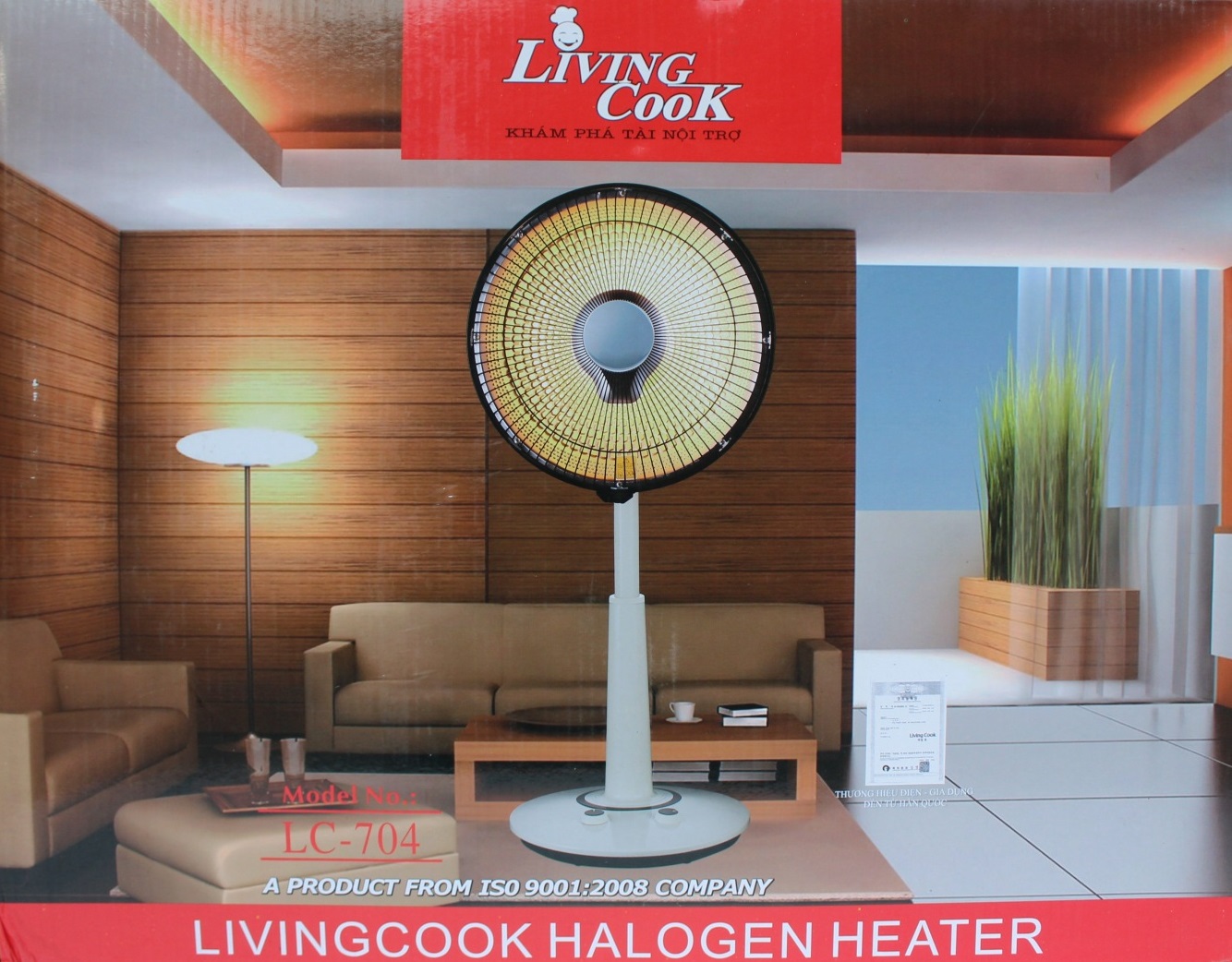 Quạt Sưởi Đứng Halogen LivingCook LC-704 - Chính Hãng