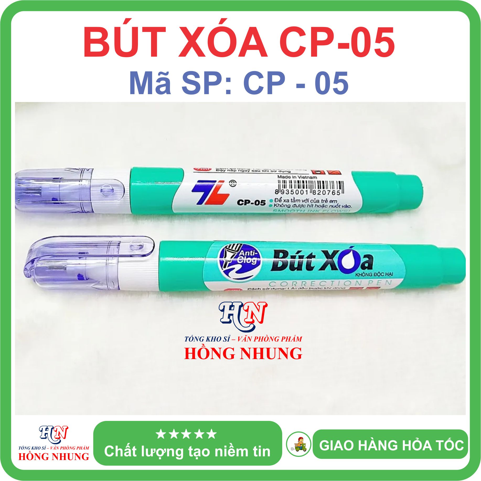 [SALE] Bút xóa nước CP-05, An Toàn, Không Độc Hại, Kiểu Dáng Nhỏ Gọn