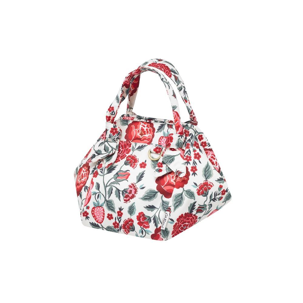 Cath Kidston - Túi đeo tay/Recycled Satin Grab Bucket Bag - Strawberry Garden - Cream/Pink -1041514