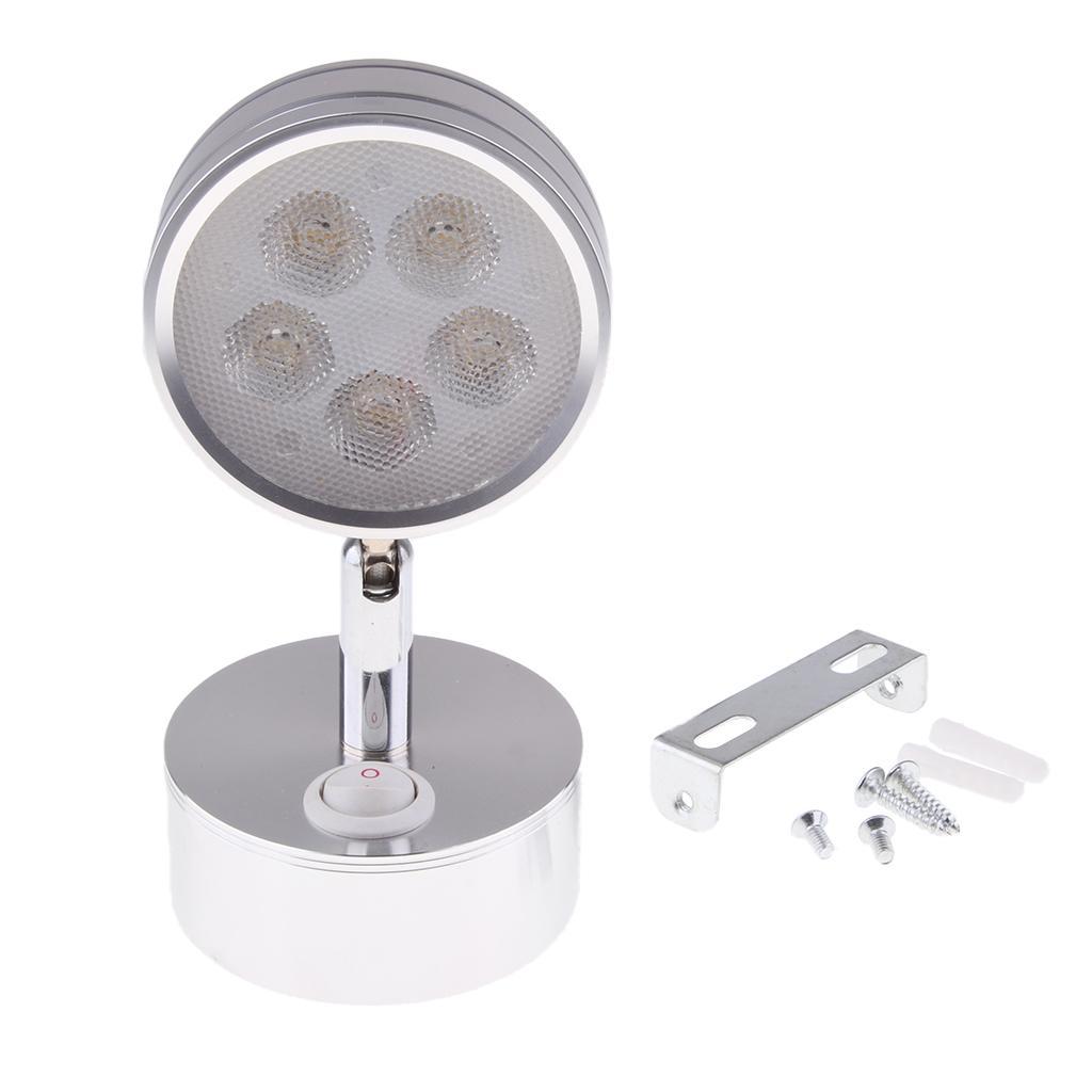 3" Stainless Steel LED Interior Reading Swivel Lights Bedside Lamps for Boat