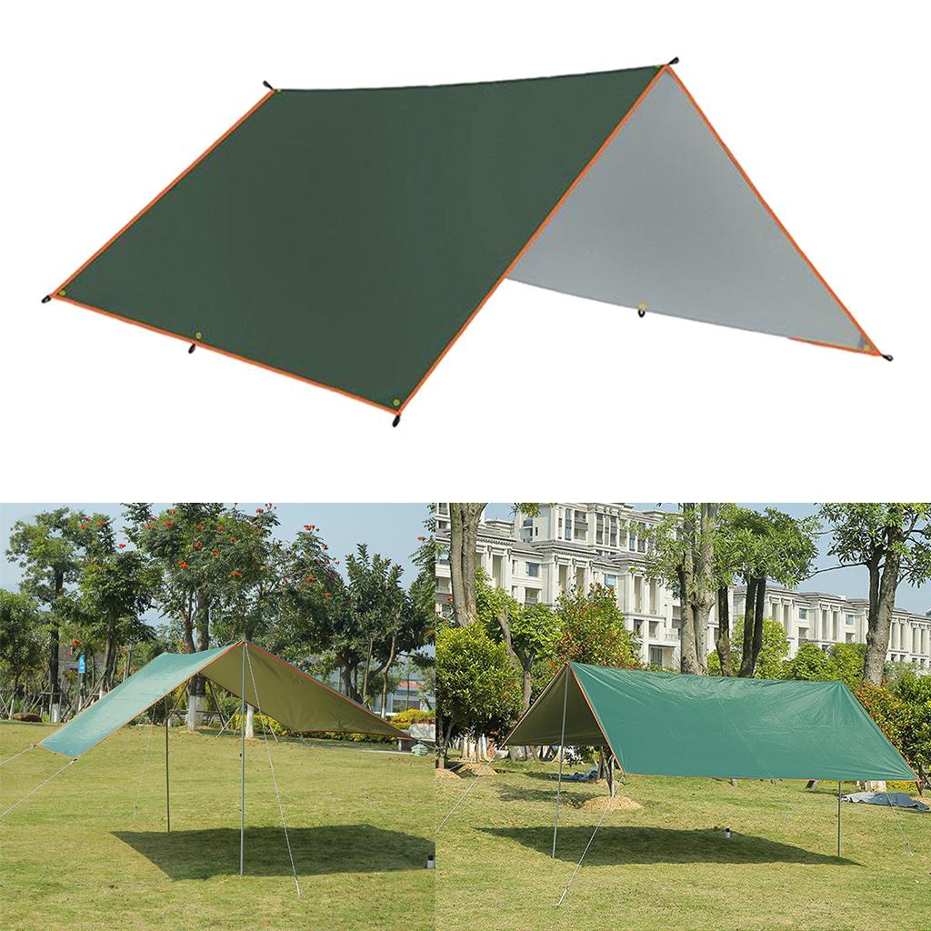 4x3m 3x3m Awning Waterproof Tarp Tent Shade Ultralight Garden Patio Canopy Sunshade Outdoor Camping Hammock Rain Fly Beach Sun Shelter