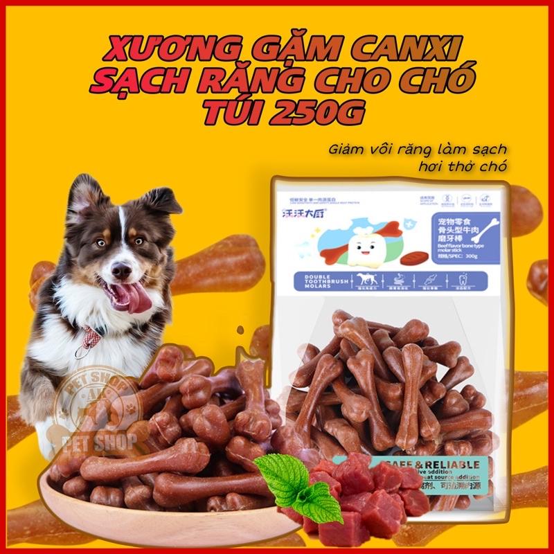 Xương gặm CANXI sạch răng cho chó túi 250g