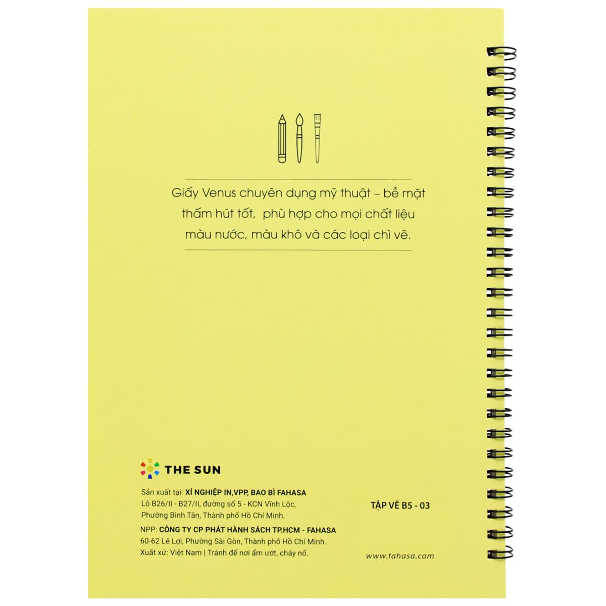 Tập Vẽ Lò Xo Art Sketch B5 - 40 Trang 220 - The Sun 03