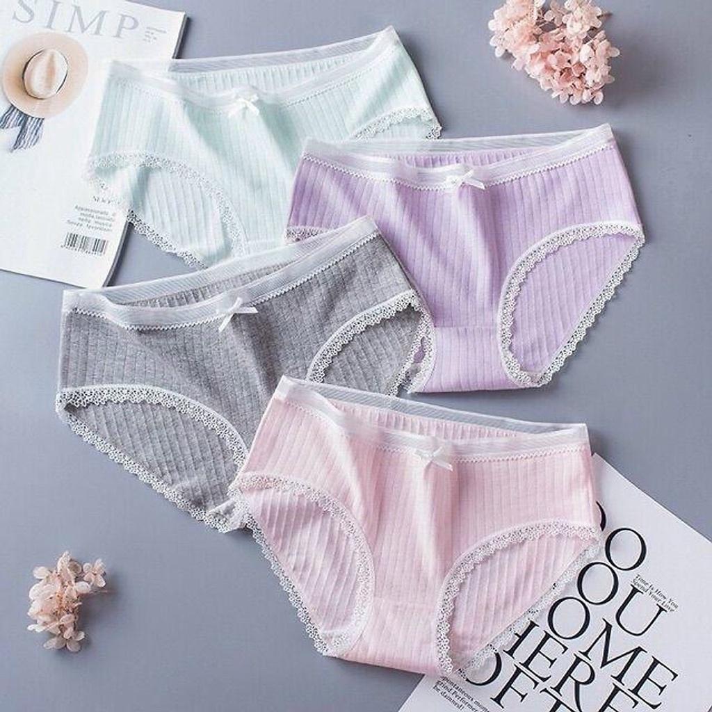 Quần lót nữ dễ thương thoáng khí thời trang 100% cotton chống vi khuẩn