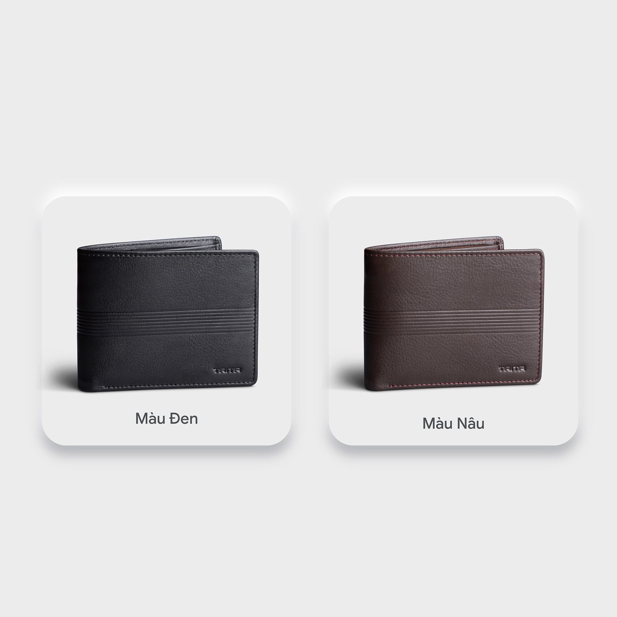 Ví nam da bò thật dáng ngang cao cấp TRITA RVN21