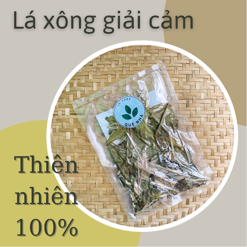 Lá thảo dược phơi khô giải cảm, xông hơi toàn thân - Gói 100g - Hút chân không