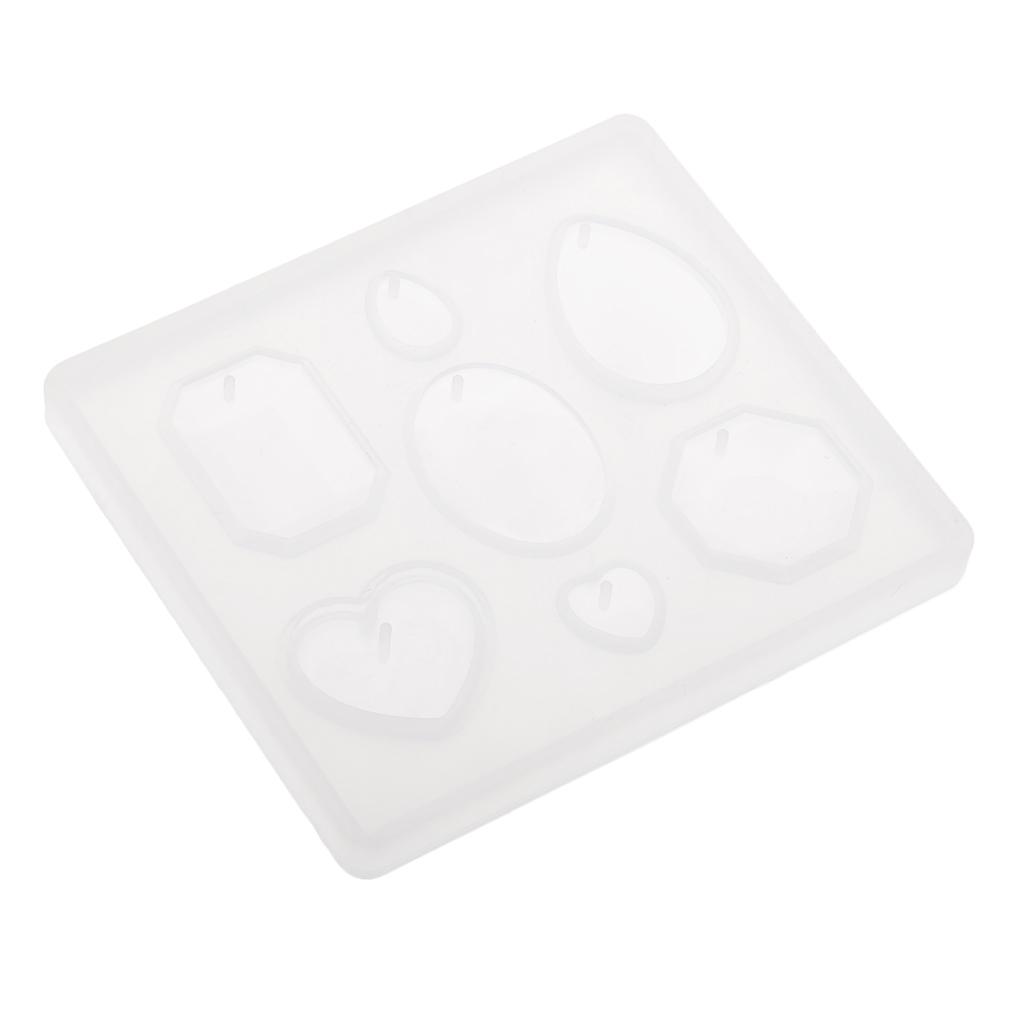 Gem Shapes Diamond Silicone Pendant Mold DIY Jewelry Resin Craft Mould Tools