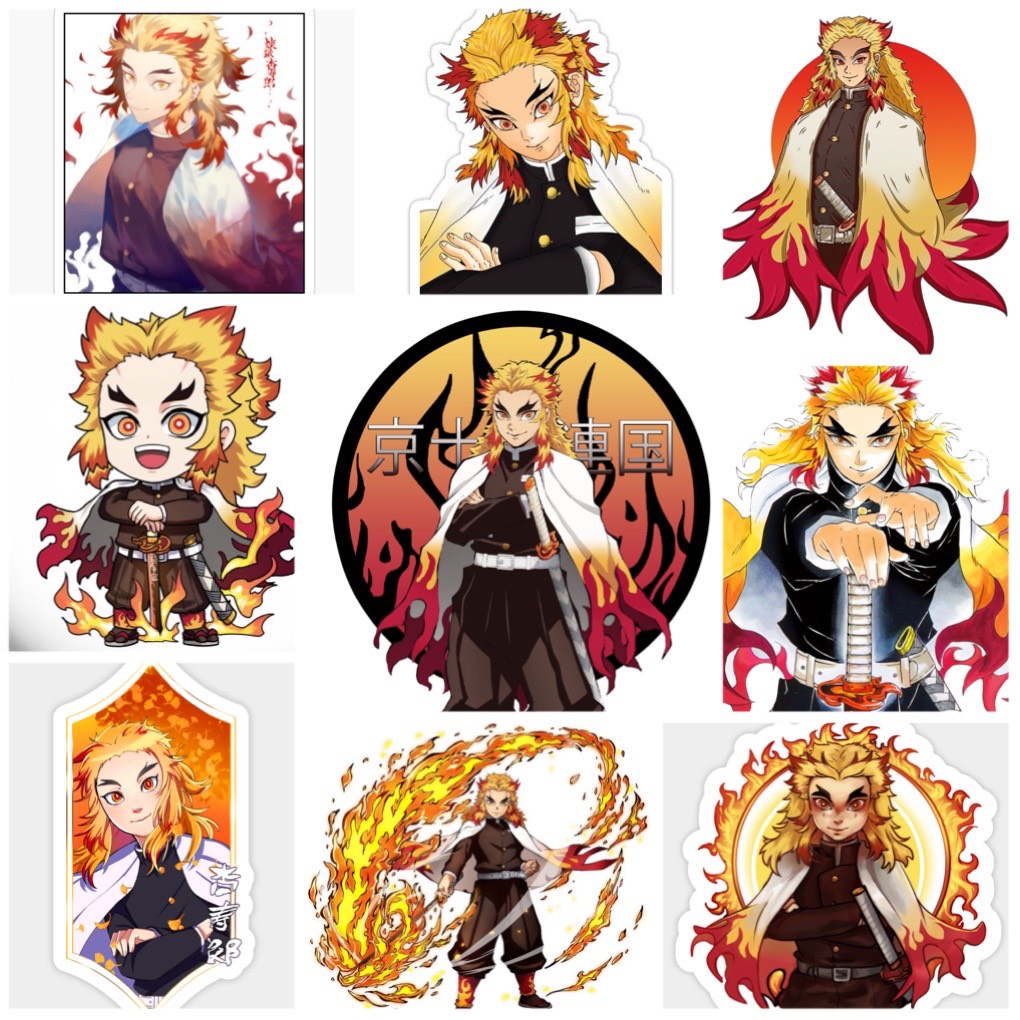 Set 60 Sticker Rengoku Kyoujurou-Kimetsu no Yaiba