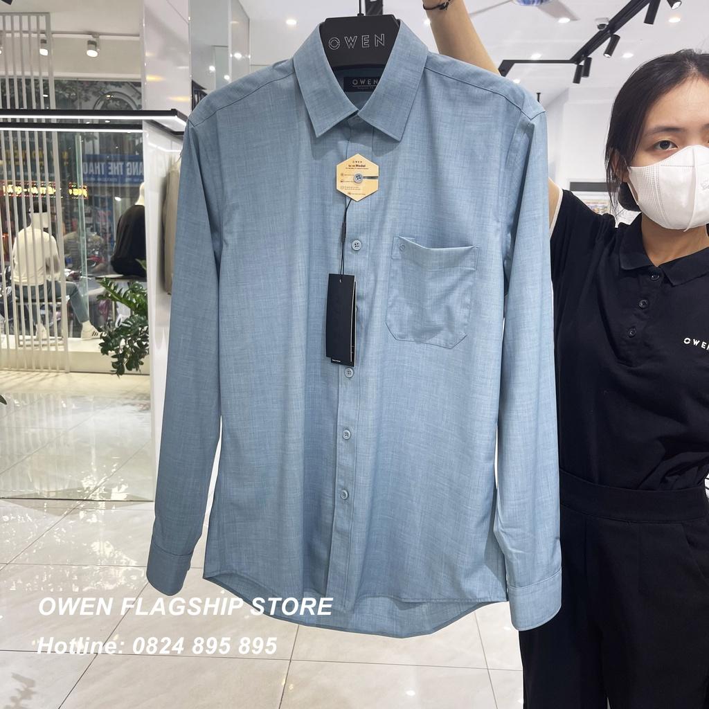 Áo Sơ mi Owen nam dài tay dáng Regular sợi Sồi mềm mịn mát Mã AR221393DT