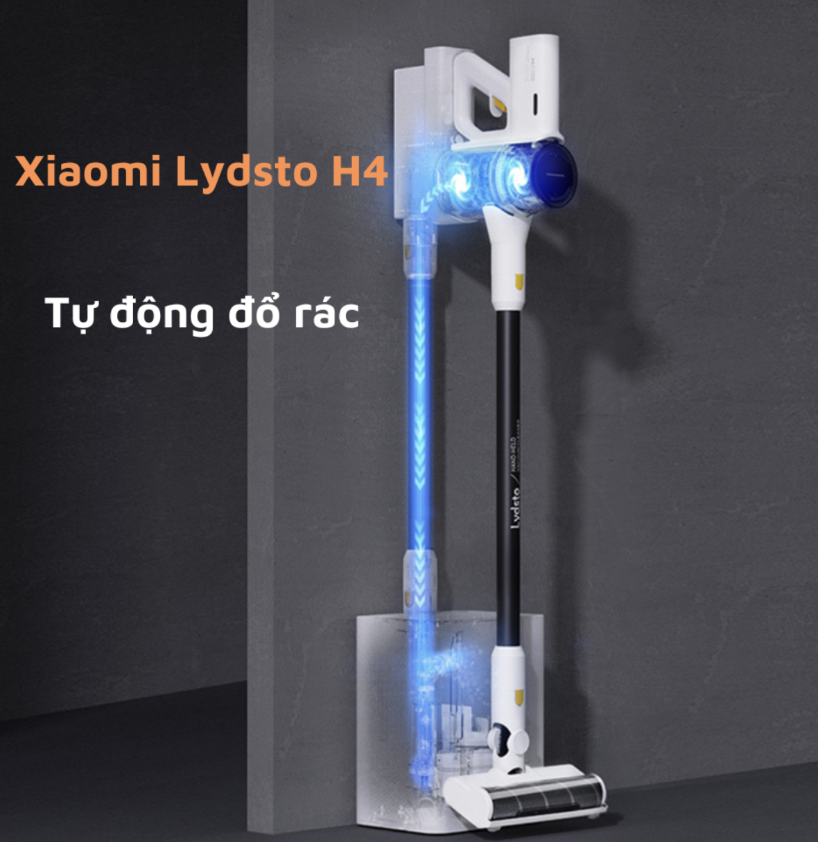 Máy Hút Bụi Không Dây Cầm Tay XIAOMI Lydsto H4 Tự Làm Sạch Tự Động Hút Rác Thời Gian Sử Dụng 60 Phút Lực Hút 25,000 Pa Công Suất Cực Lớn 1000W - Hàng Chính Hãng