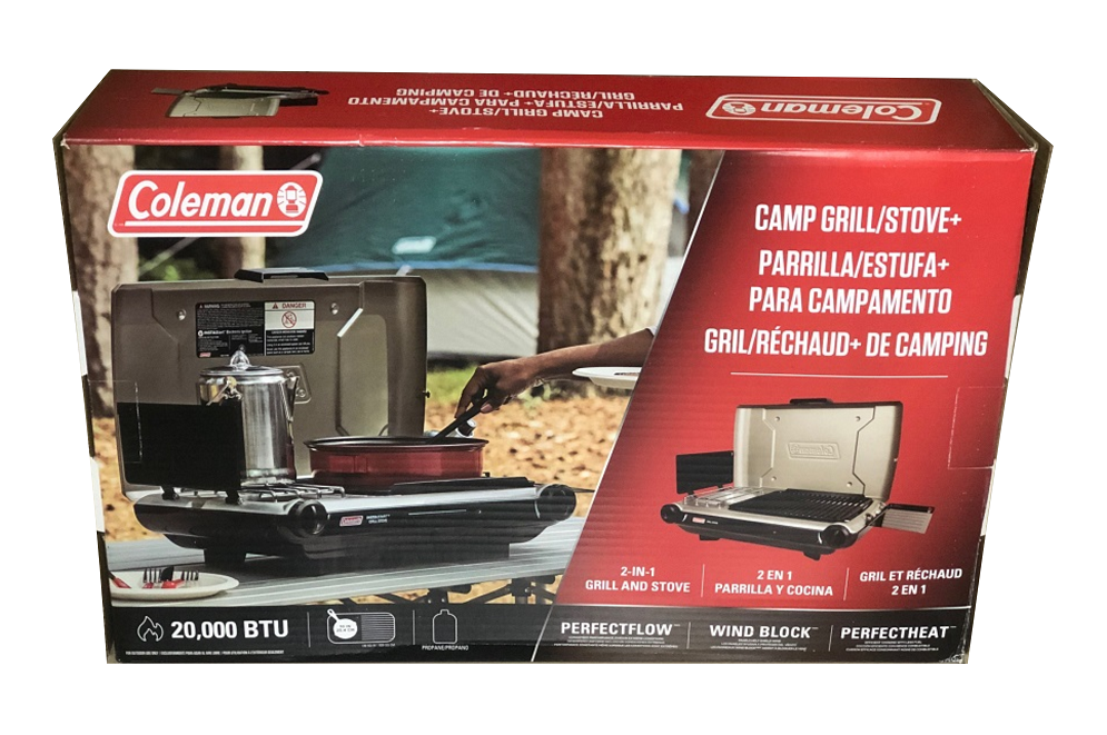 Bếp Gas Đôi Camping Có Nướng Grill Stove-Hàng Nhập Khẩu USA