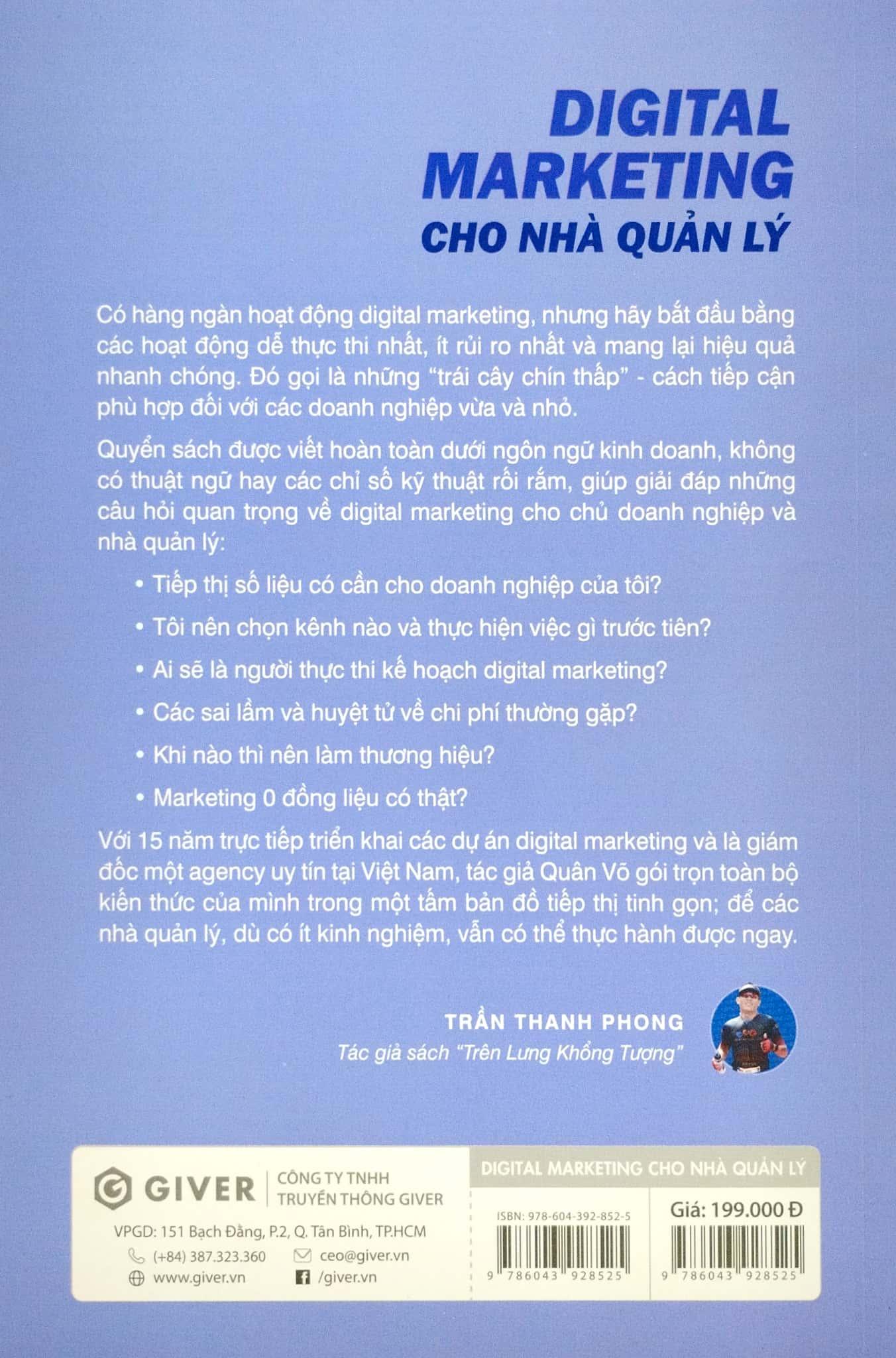 Digital Marketing Cho Nhà Quản Lý - 15 Năm "Đốt Tiền" Và Bài Học Rút Ra (Tái Bản 2023)