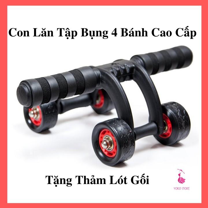 Con lăn tập cơ bụng 4 bánh cao cấp