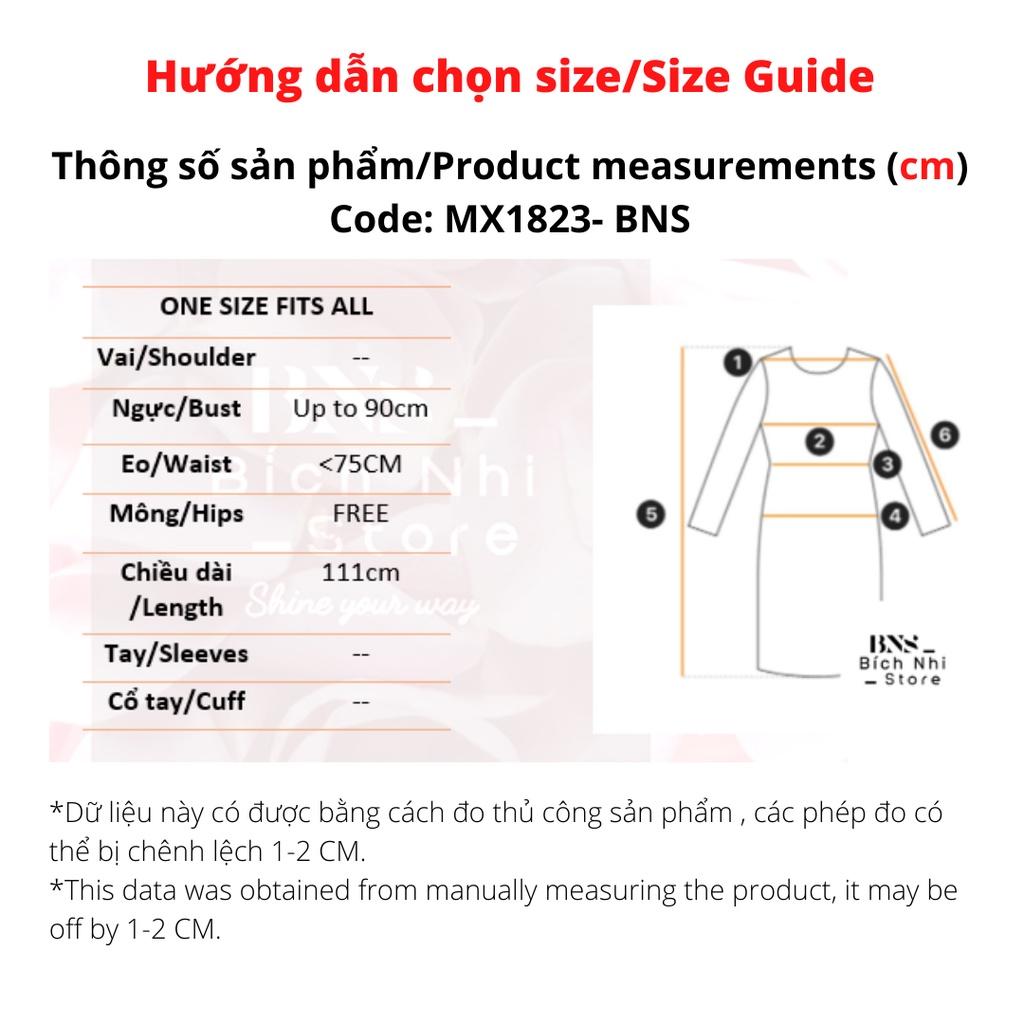 ĐẦM MAXI 2 DÂY NƠ NGỰC (CÓ TÚI - CÓ ĐỆM NGỰC) MX1823 - BNS