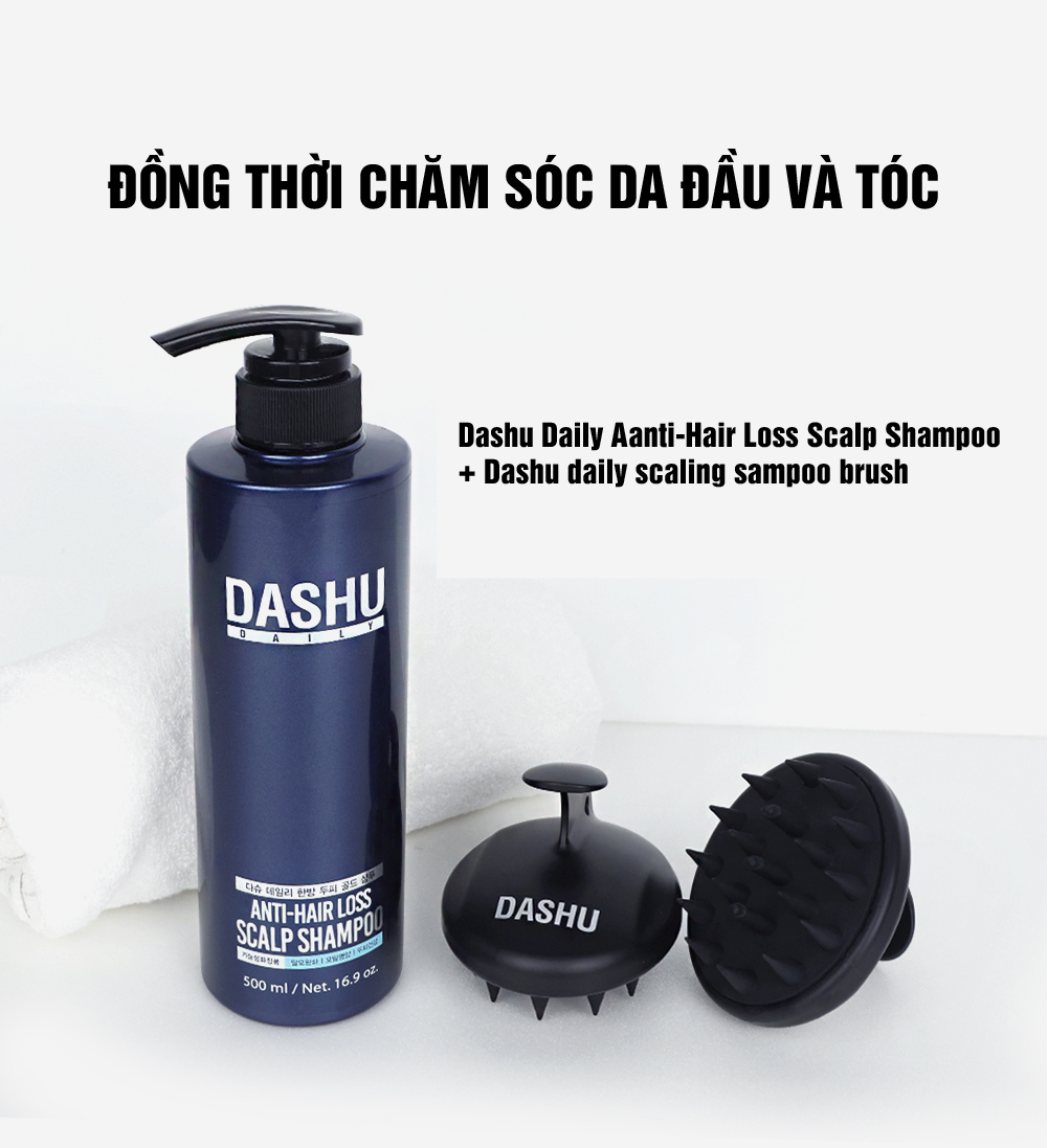 Lược gội đầu Dashu daily scaling sampoo brush, luoc goi dau làm từ Silicon kháng khuẩn, không thấm nước, chăm sóc, massage, làm sạch sâu, loại bỏ gầu, cặn bã bít lỗ chân lông, bảo vệ da đầu, chống các mầm bệnh, ngăn ngừa tích tụ nấm mốc.