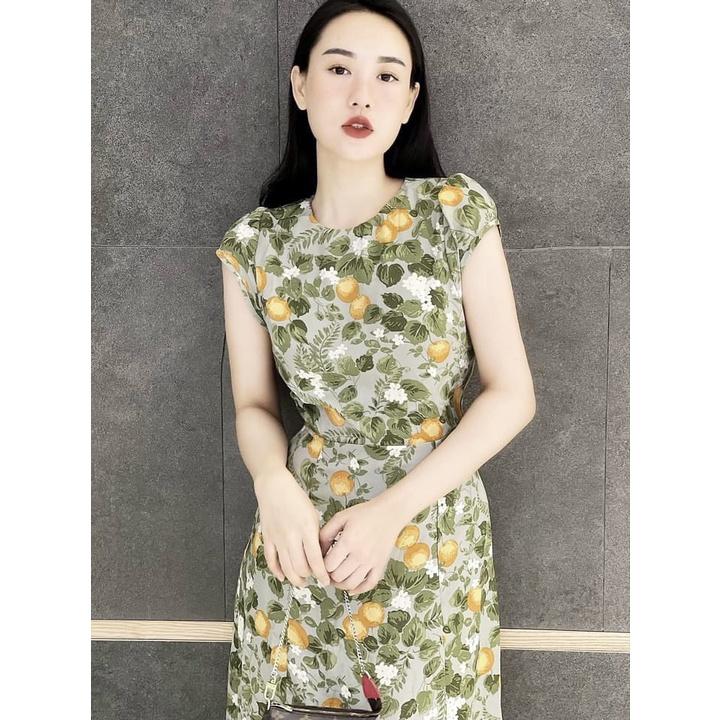 Đầm quả cam Julie hở lưng Váy đi biển xinh xắn