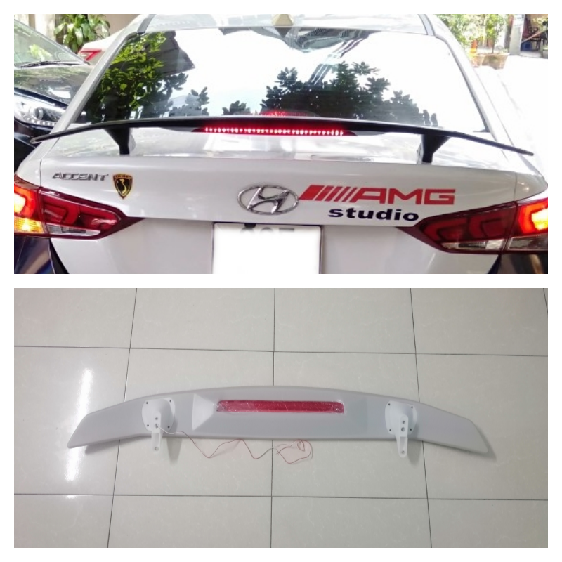 Đuôi gió Thể Thao Hyundai Accent Hàng Loại 1 Mẫu Đuôi Gió Có Đèn